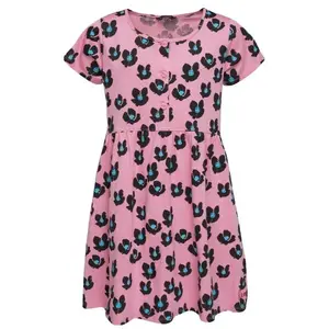 Lewro MIKAELA Dievčenské šaty s krátkym rukávom, ružová, veľkosť 116-122