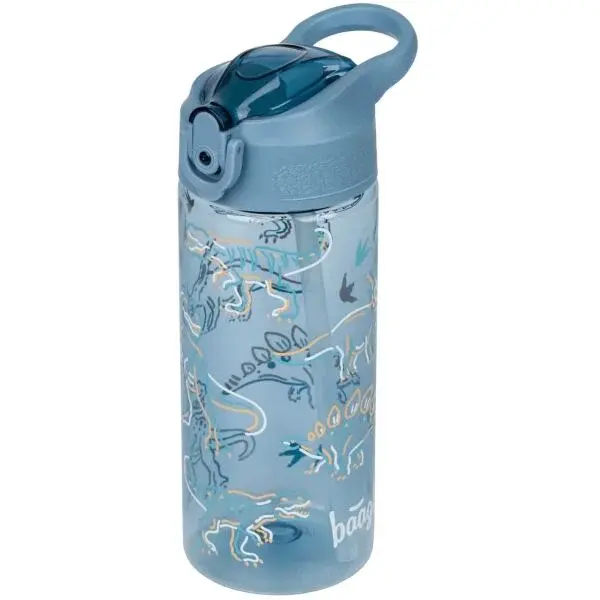 BAAGL DINO 500 ML Tritánová fľaša so slamkou, modrá, veľkosť 500 ML