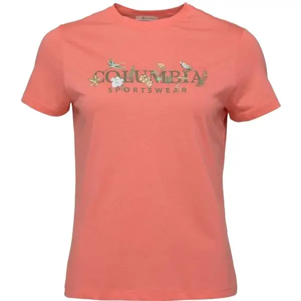 Columbia RUBY SPRINGS GRAPHIC FITTED SS Dámske tričko, ružová, veľkosť
