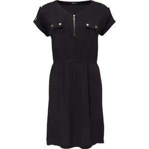 Willard ELVENA Dámske plátené šaty, čierna, veľkosť