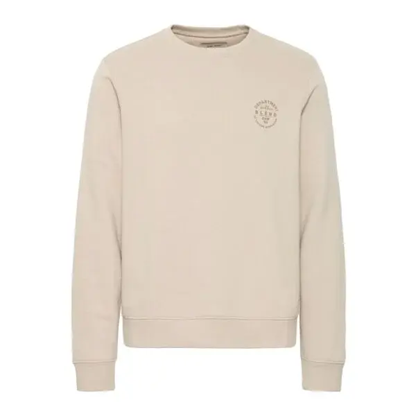 BLEND BHIBAI SWEATSHIRT Pánska mikina cez hlavu, béžová, veľkosť