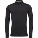 Smartwool CLASSIC A-S MERINO BL 1/4 ZIP Pánske spodné tričko, čierna, veľkosť