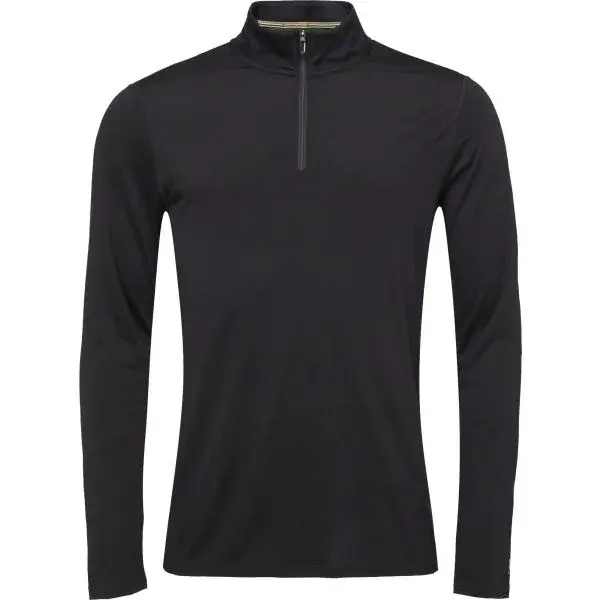 Smartwool CLASSIC A-S MERINO BL 1/4 ZIP Pánske spodné tričko, čierna, veľkosť