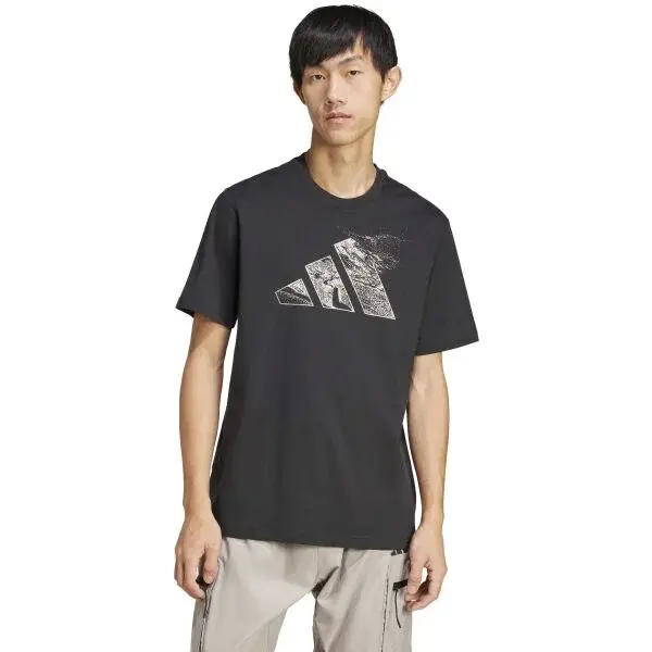 adidas CITY ESCAPE LANDSCAPE GRAPHIC TEE Pánske tričko, čierna, veľkosť