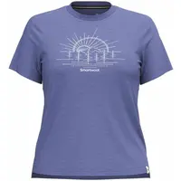 Smartwool MOUNTAIN SOL SHORT SLEEVE GRAPHIC TEE W Dámske tričko, modrá, veľkosť