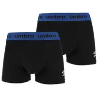 Umbro BOXER SHORT 2 PACK Pánske boxerky, čierna, veľkosť
