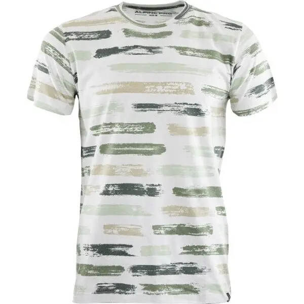 ALPINE PRO LOGED Pánske tričko, biela, veľkosť