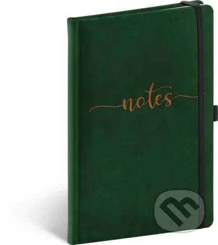 Notes Samet - Typo (linkovaný s gumičkou na uzavření)