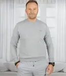 Pri Men's hoodless sports sweatshirt with small reflector