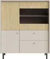 Komoda Malta ML2 Barva korpusu + barva dveří: Pískově béžová / Dub olejovaný