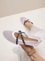 Resti Women's openwork ballet flats with strap Evanne