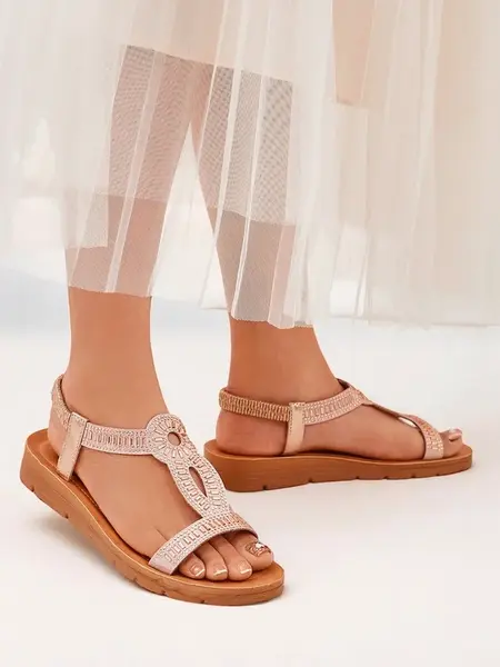 Resti Royal Fashion Women's Ava Shine sandals with decorative straps