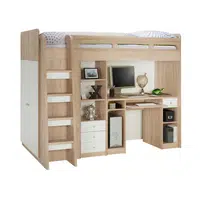 Carryhome VYSOKÁ POSTEL, 90/200 cm bílá, barvy dubu