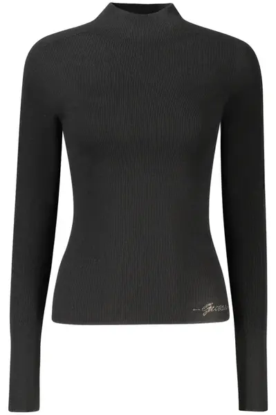 Černý rolákový svetr