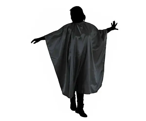 Kadernícka pláštenka na strihanie Duko 599B s háčikom - čierna + darček zadarmo