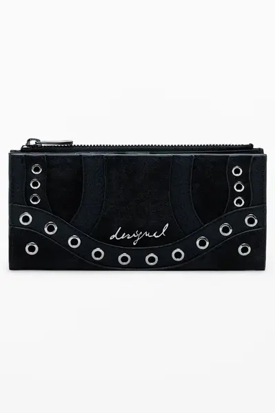 Černá peněženka Desigual s kovovými detaily