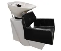 Kadernícky umývací box Detail Luxor - čierne kreslo (71) - biely umývací box (DHS6667-71(a)) + darček zadarmo