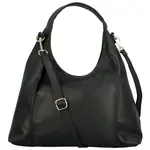 Dámska kožená kabelka na rameno čierna - Delami Vera Pelle Aristid