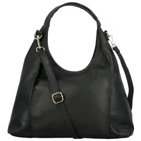 Dámska kožená kabelka na rameno čierna - Delami Vera Pelle Aristid