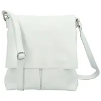 Dámska kožená crossbody kabelka biela - Delami Vera Pelle Ellie