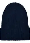 Recycled yarn beanie with ribbed knit in a nautical style