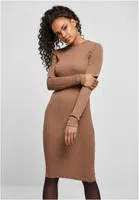 Women's ribbed dress URBAN CLASSICS - brown