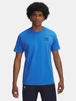 Pánské tričko Under Armour UA TRIPLE STACK LC LOGO SS-BLU - Pánské