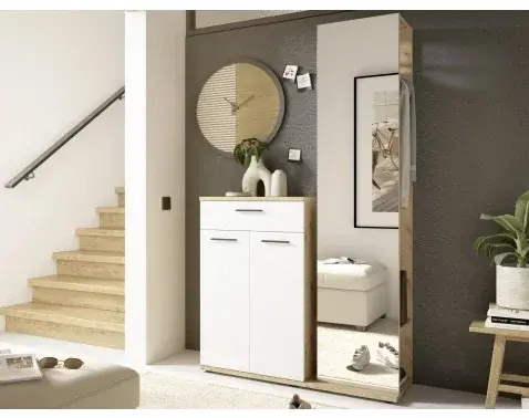 Predsieňová stena Malaga, dub evoke/biela%