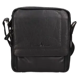 Pánska kožená taška cez rameno Greenwood Monte - čierna