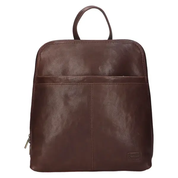 Kožený dámský batoh SendiDesign Valeria - hnědá
