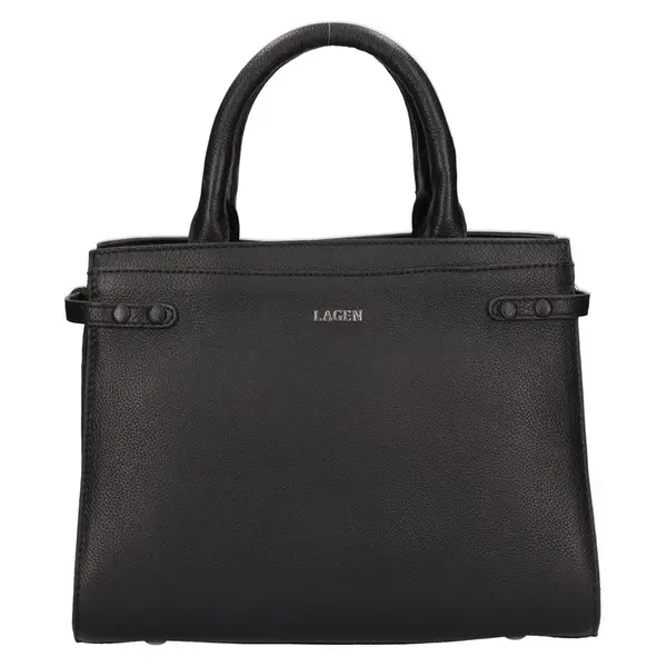 Dámska kožený kabelka Lagen Lukaa - čierna