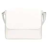 Dámska kožená crossbody kabelka Italia Nikka - biela