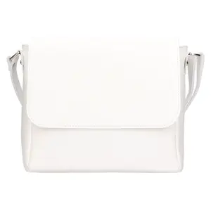 Dámska kožená crossbody kabelka Italia Nikka - biela