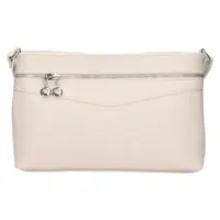 Dámska kožená crossbody kabelka Italia Benea - krémová