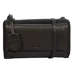 Dámska kožená crossbody kabelka s peňaženkou Burkely Katta - čierna