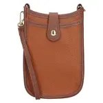 Dámska kožená kabelka na mobil a doklady Italia Simma - hnedá-tmavo hnedá