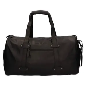 Kožená cestovná taška Greenwood Solen - čierna