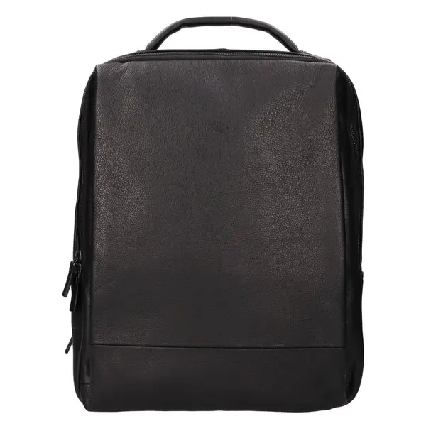 Pánsky kožený batoh na notebook Katana Lens - čierna