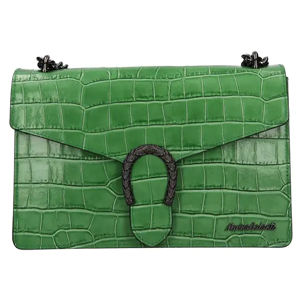 Dámská kožená crossbody kabelka Marina Galanti Manett - zelená