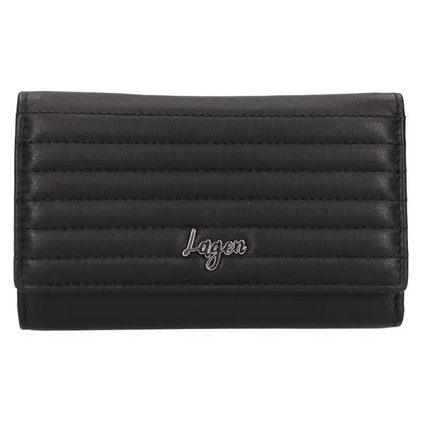 Malá dámská kožená peněženka Lagen Annika - černá