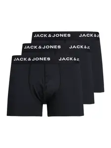 JACK & JONES Boxerky  čierna / biela