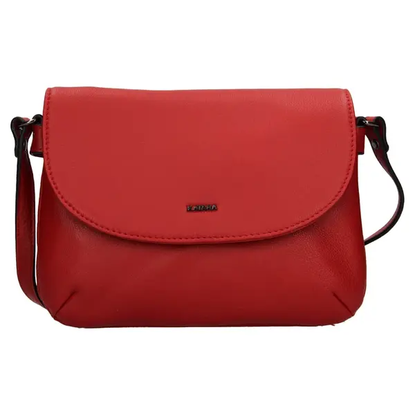 Kožená dámska crosbody kabelka Katana Felipa - červená