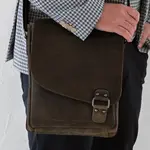 Pánska kožená taška cez rameno Greenwood Eithan - tmavo hnedá