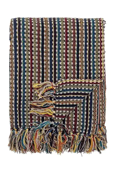 Přehoz Bloomingville 160x130 cm modrá barva