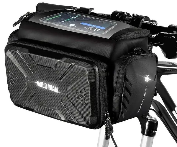 Cestovní pouzdro WILDMAN na řídítka kola se zipem 4L GS6, černá