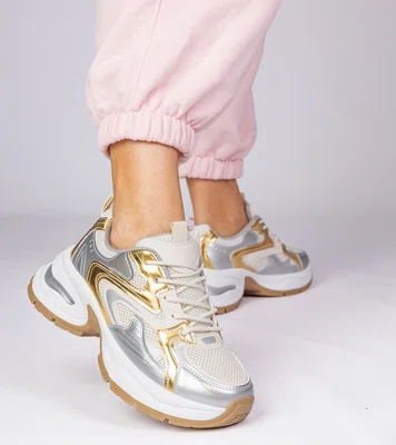 Gemre Gold sports sneakers with thick soles Asetrina