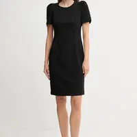 Šaty Dkny černá barva, mini, přiléhavé, DD3I166A