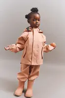 Dětská bunda a kalhoty Liewood Pedia Rainwear Set oranžová barva, LW19909
