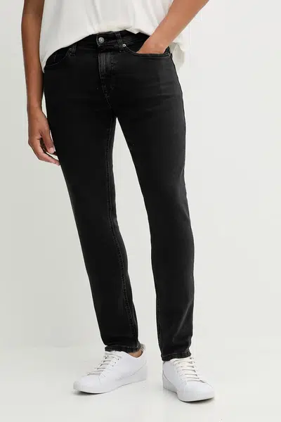 Džíny Tommy Jeans pánské, černá barva, DM0DM21232