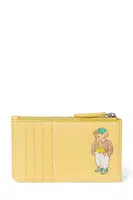 Kožená peněženka Polo Ralph Lauren dámská, žlutá barva, 427973075